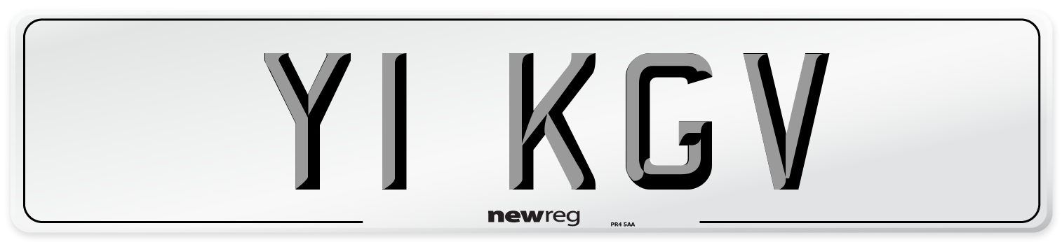 Y1 KGV Number Plate from New Reg